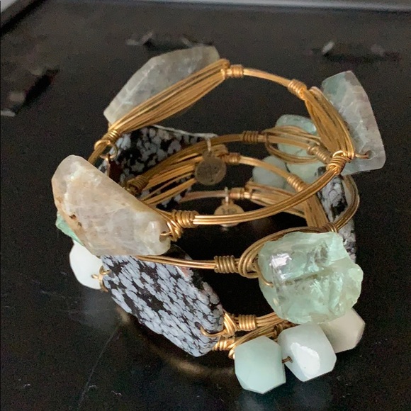 Bourbon and Bowties Jewelry - Bourbon and Bowties Bangle Grey Blue 4 Bracelets